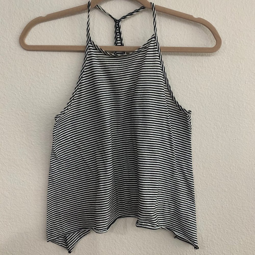 Black & White Striped Hollister Sleeveless Top XS